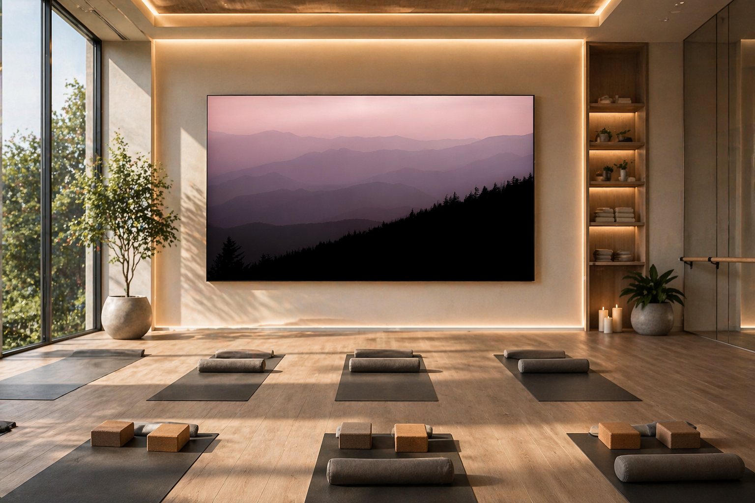 Healing Light artwork installed in a healing environment