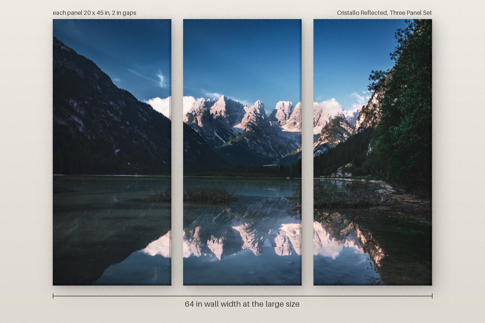 Cristallo Reflected, Three Panel Set - Image 2