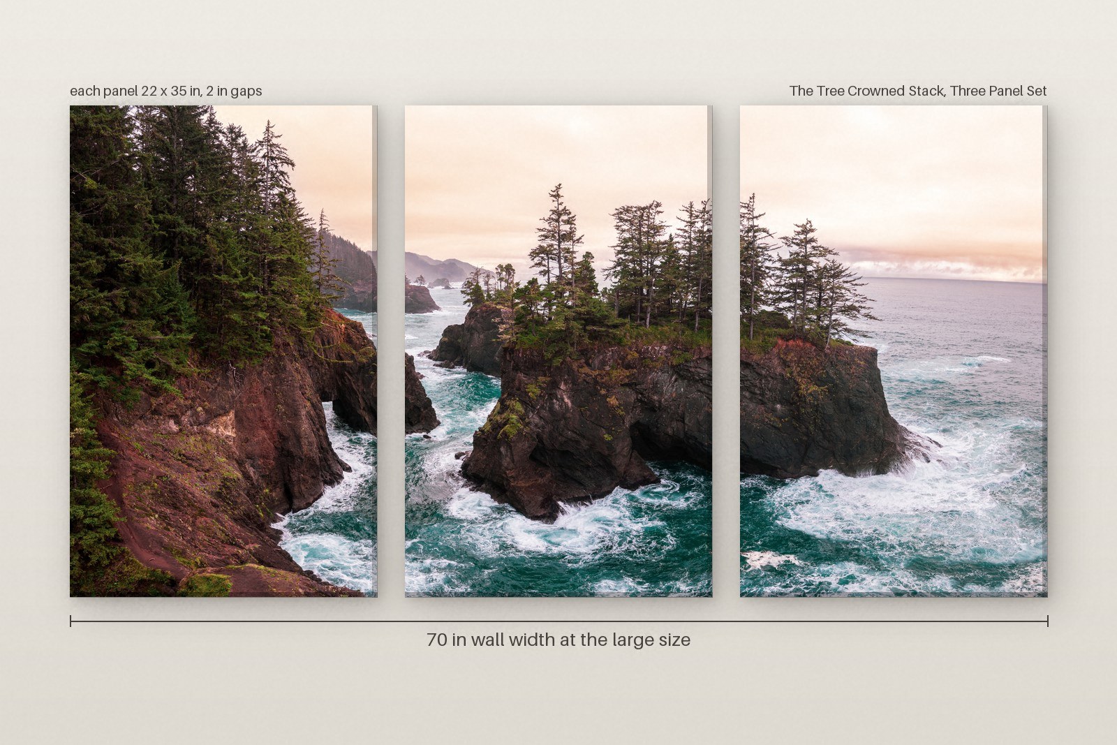 The Tree Crowned Stack, Three Panel Set - Image 2